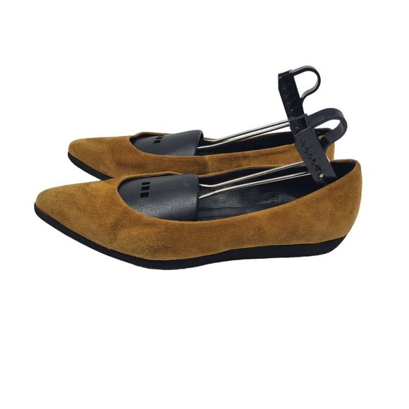 Jeffrey‎ Campbell Brown/ Mustard Suede Pointed Toe  Slip-On Women's Flats SZ 10 - Picture 5 of 6